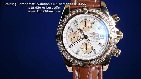 breitling chronomat 18k gold k13357aj diamond bezel|breitling chronometer.